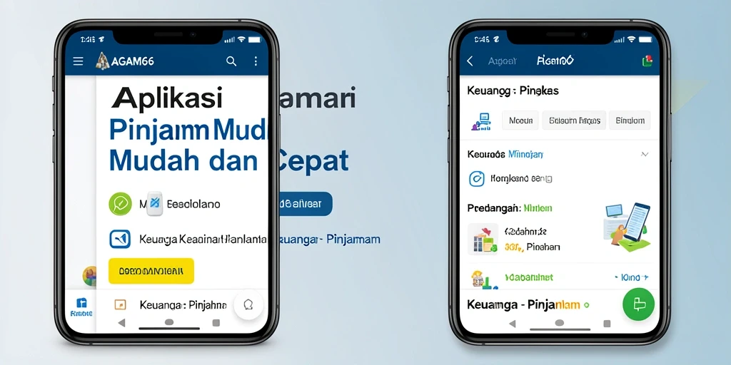 Tampilan antarmuka AGAM66 yang ramah pengguna untuk pinjaman.