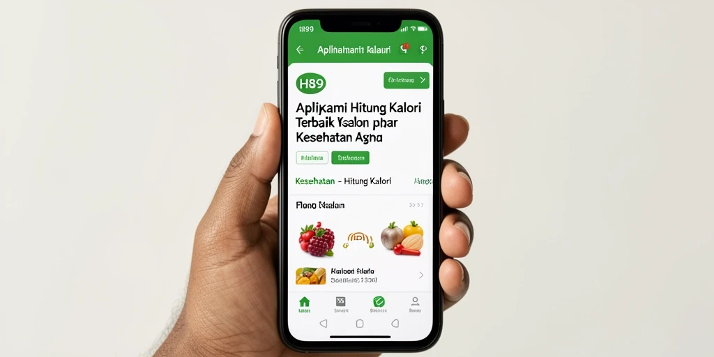 Antarmuka H89 yang intuitif untuk menghitung kalori.