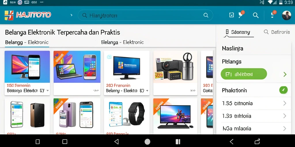 Tampilan antarmuka aplikasi HAJITOTO yang user-friendly dan informatif.