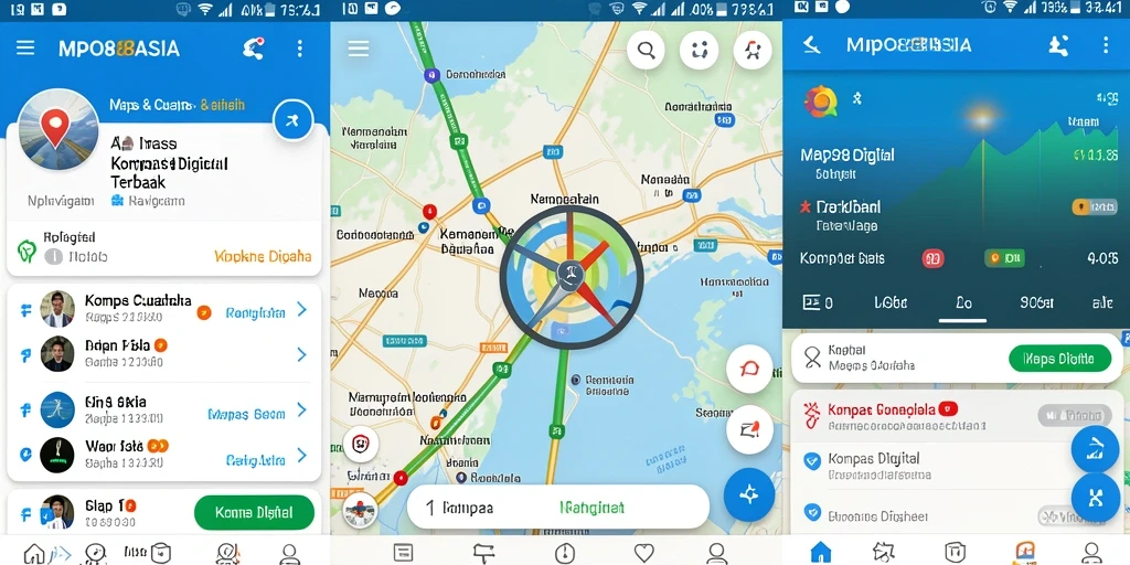 Antarmuka pengguna MPO88ASIA yang mudah digunakan dalam fungsi Kompas Digital.