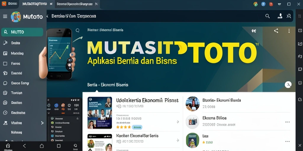 Tampilan antarmuka aplikasi MUTASITOTO yang modern dan informatif.