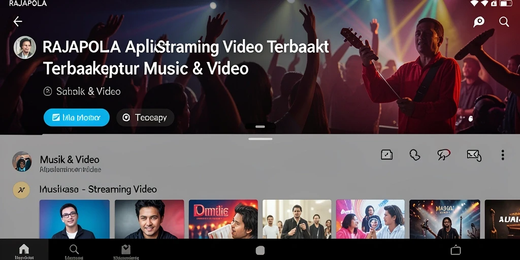 Antarmuka RAJAPOLA yang user-friendly untuk streaming video.