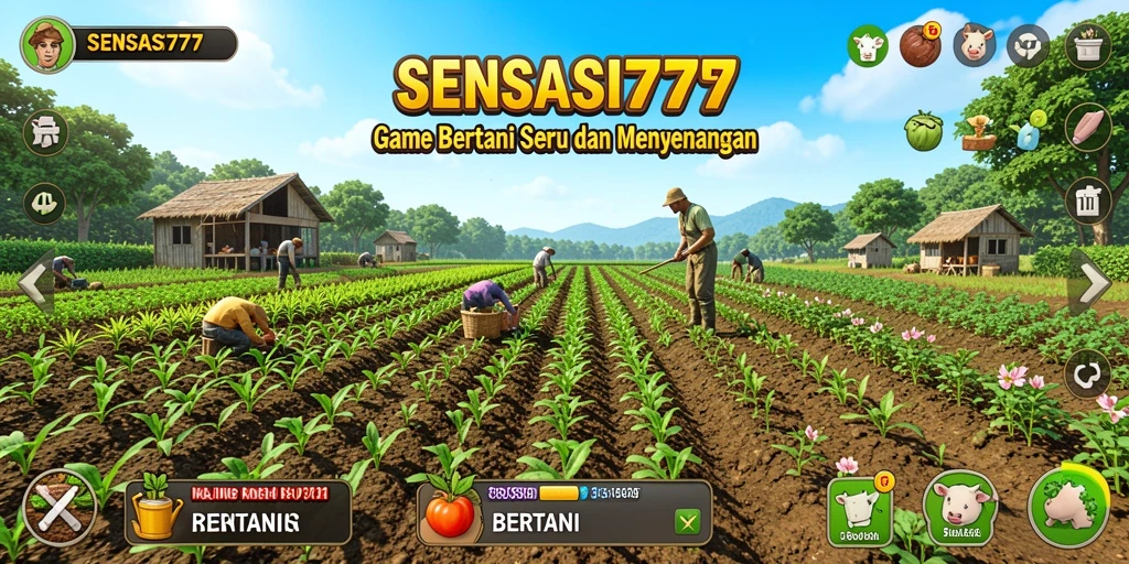 Tampilan antarmuka SENSASI777 dengan grafis pertanian yang menakjubkan.