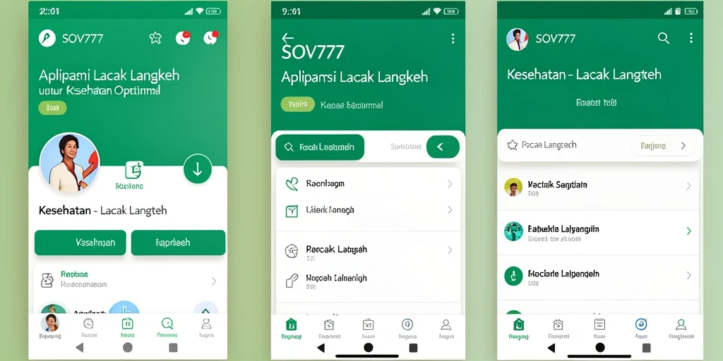 Antarmuka SOV777 menampilkan pelacakan langkah dengan jelas dan informatif.