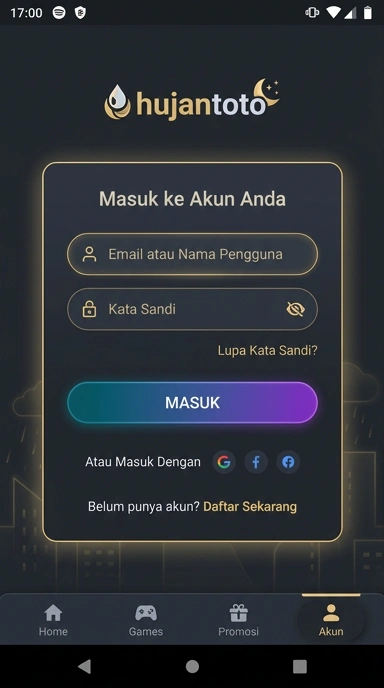 Panduan Masuk Akun Hujantoto untuk Pengguna Android